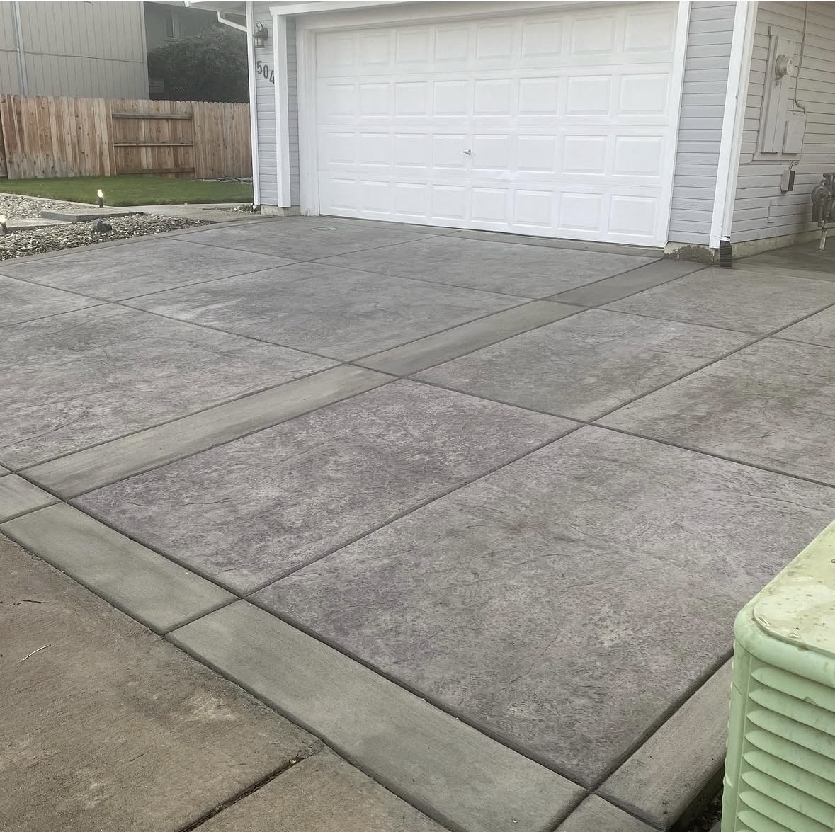 Concrete driveway